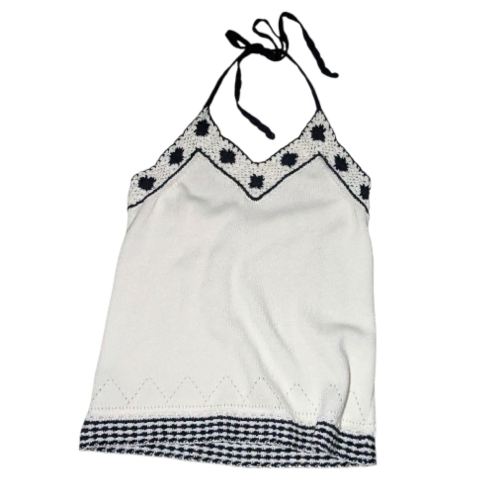NWT LOFT Floral Halter Keyhole Blouse, Size MP